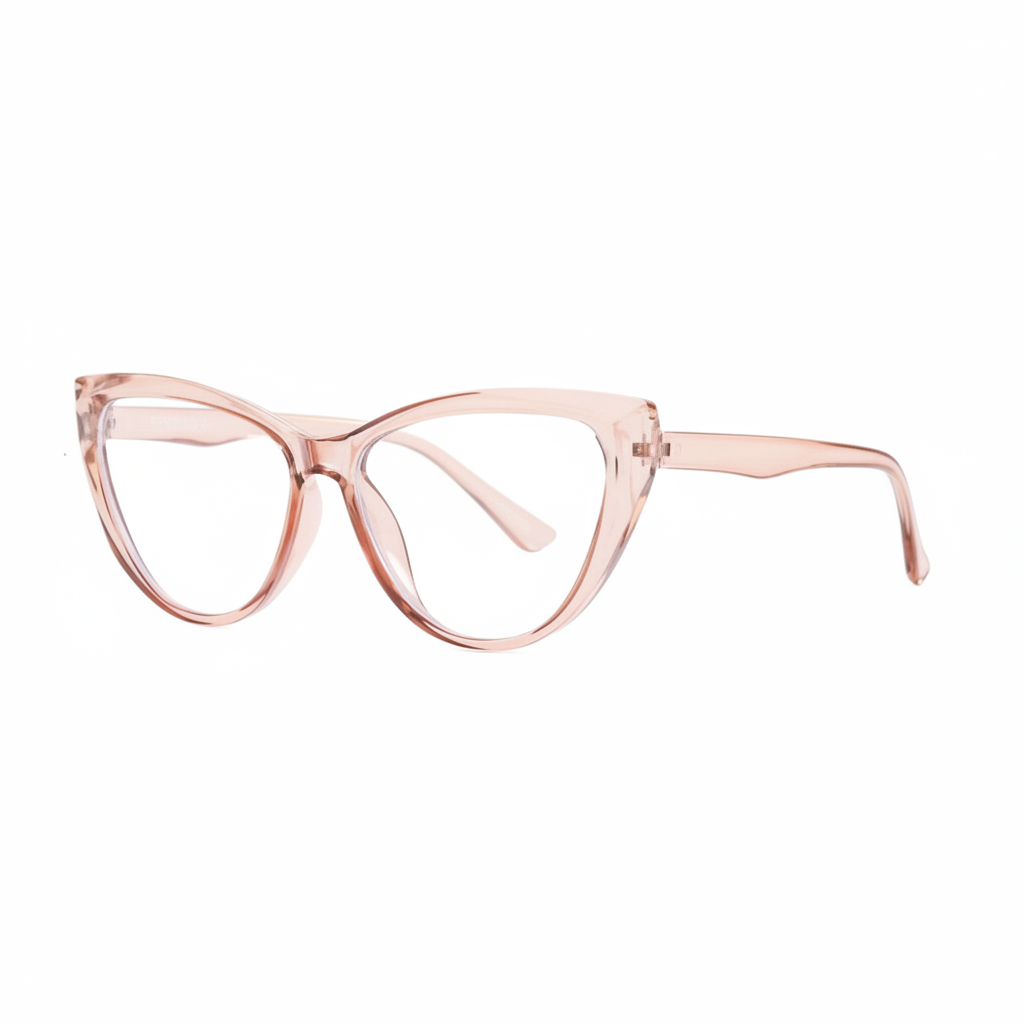Porcelain Cat-Eye Frames - Side Angle
